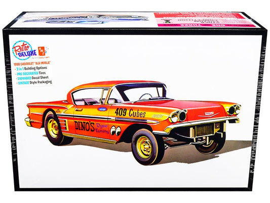 Skill 2 Model Kit 1958 Chevrolet Impala "Ala - Impala" 3 - in - 1 Kit 1/25 Scale Model by AMT free shipping USA - Rapid Vehicles