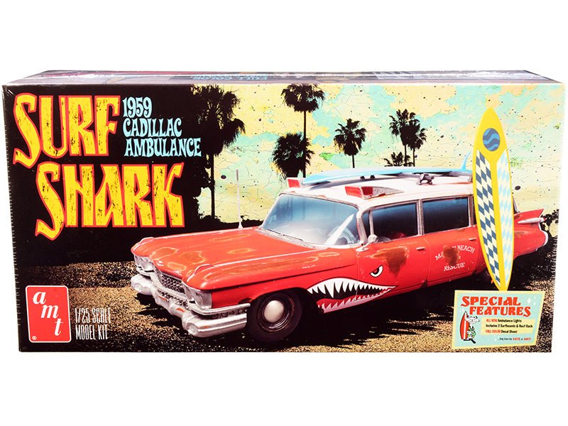 Skill 2 Model Kit 1959 Cadillac Ambulance "Surf Shark" 1/25 Scale Models by AMT free shipping USA - Rapid Vehicles
