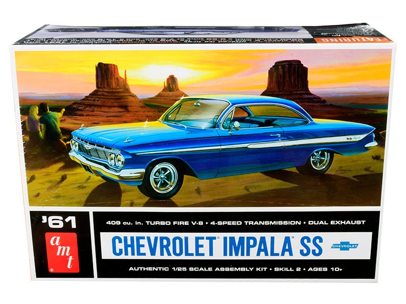 Skill 2 Model Kit 1961 Chevrolet Impala SS 1/25 Scale Model by AMT free shipping USA - Rapid Vehicles