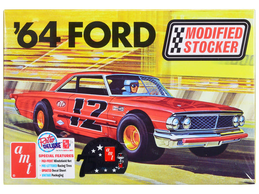Skill 2 Model Kit 1964 Ford Galaxie "Modified Stocker" 1/25 Scale Model by AMT free shipping USA - Rapid Vehicles