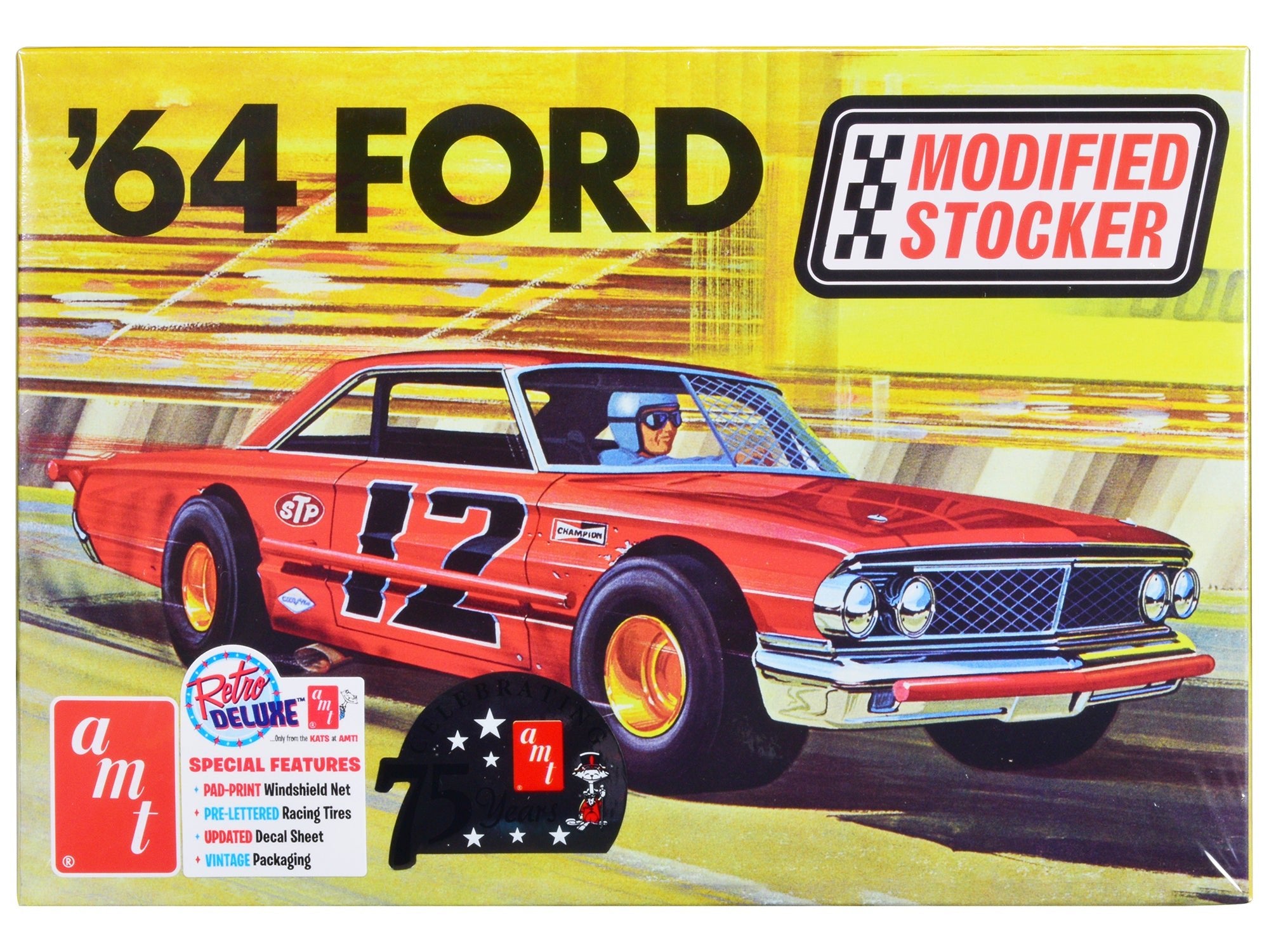 Skill 2 Model Kit 1964 Ford Galaxie "Modified Stocker" 1/25 Scale Model by AMT free shipping USA - Rapid Vehicles