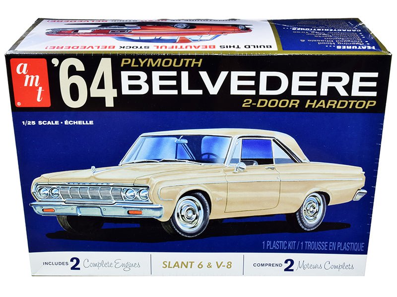 Skill 2 Model Kit 1964 Plymouth Belvedere Coupe Hardtop 1/25 Scale Model by AMT free shipping USA - Rapid Vehicles