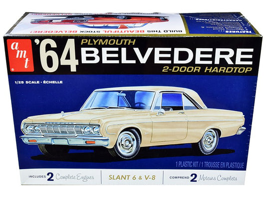 Skill 2 Model Kit 1964 Plymouth Belvedere Coupe Hardtop 1/25 Scale Model by AMT free shipping USA - Rapid Vehicles