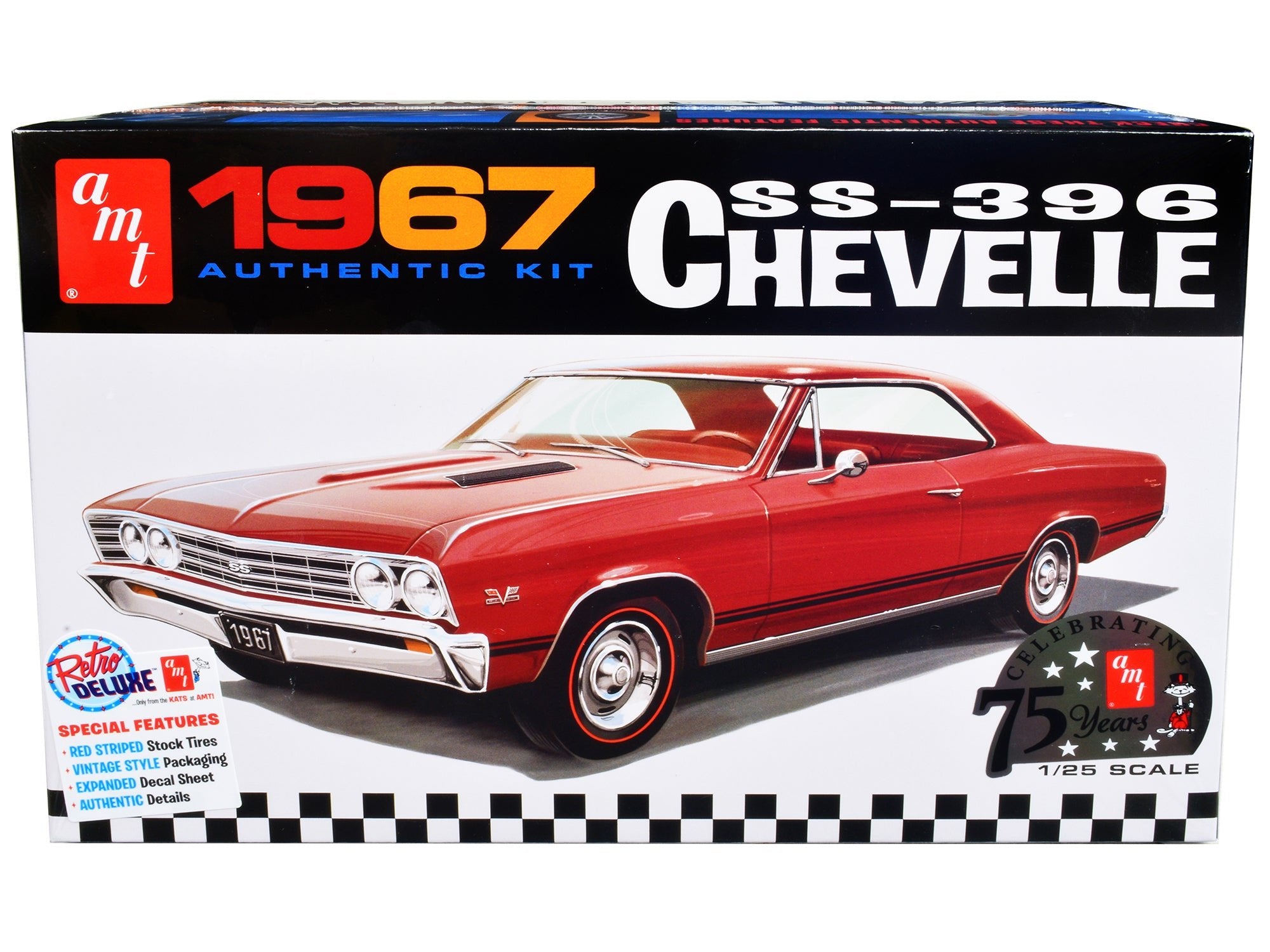 Skill 2 Model Kit 1967 Chevrolet Chevelle SS 396 "AMT Celebrating 75 Years" 1/25 Scale Model by AMT free shipping USA - Rapid Vehicles