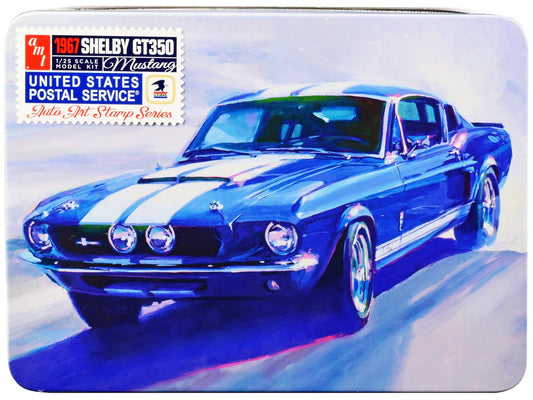 Skill 2 Model Kit 1967 Shelby Mustang GT350 USPS (United States Postal Service) "Auto Art Stamp Series" 1/25 Scale Model by AMT free shipping USA - Rapid Vehicles