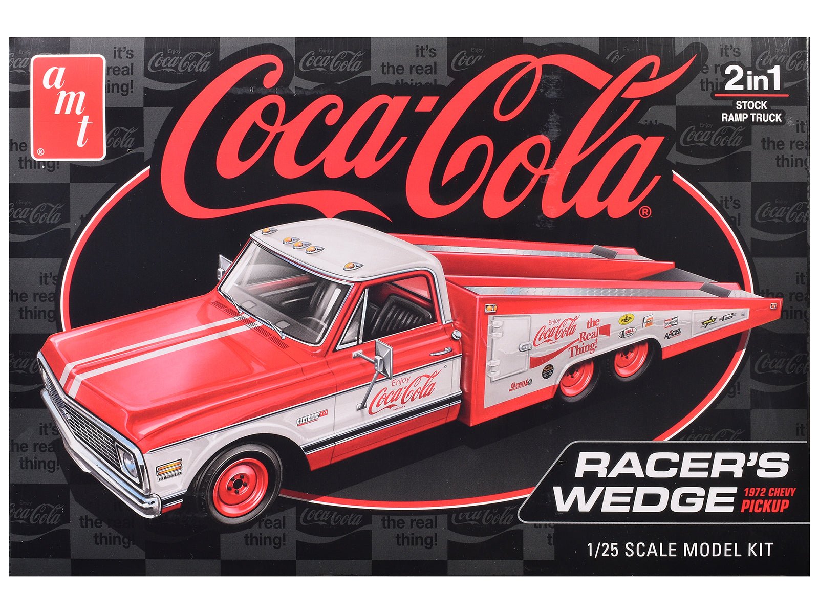 Skill 2 Model Kit 1972 Chevrolet Pickup Truck "Racer's Wedge" 2 - in - 1 Kit "Coca - Cola" 1/25 Scale Model by AMT free shipping USA - Rapid Vehicles