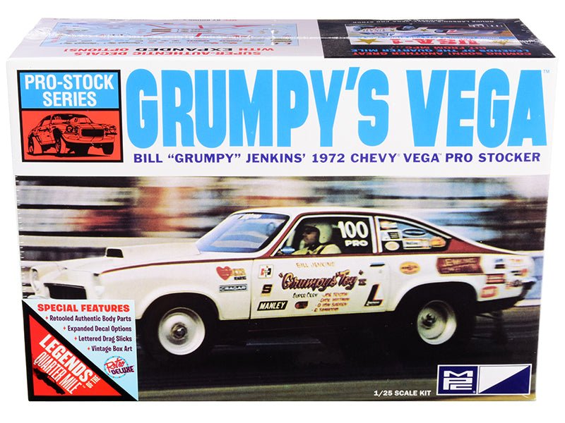 Skill 2 Model Kit 1972 Chevrolet Vega Pro Stock Bill "Grumpy" Jenkins' "Legends of the Quarter Mile" 1/25 Scale Model by MPC free shipping USA - Rapid Vehicles