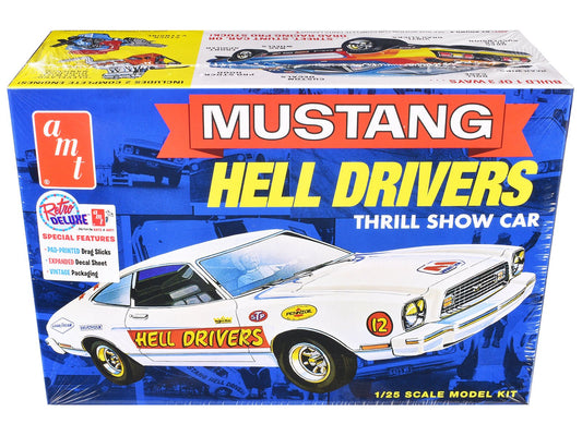 Skill 2 Model Kit 1977 Ford Mustang "Hell Drivers" Thrill Show Car 1/25 Scale Model by AMT free shipping USA - Rapid Vehicles