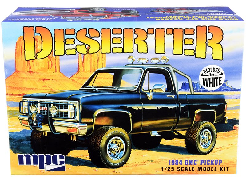 Skill 2 Model Kit 1984 GMC Pickup Truck (Molded in White) "Deserter" 1/25 Scale Model by MPC free shipping USA - Rapid Vehicles