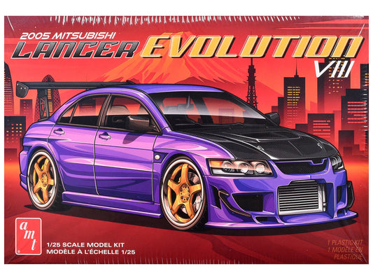 Skill 2 Model Kit 1995 Mitsubishi Lancer Evolution VIII 1/25 Scale Model by AMT free shipping USA - Rapid Vehicles