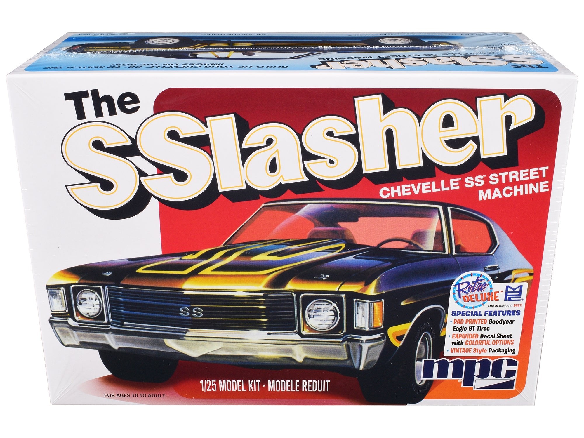 Skill 2 Model Kit Chevrolet Chevelle SS Street Machine "The SSlasher" 1/25 Scale Model by MPC free shipping USA - Rapid Vehicles