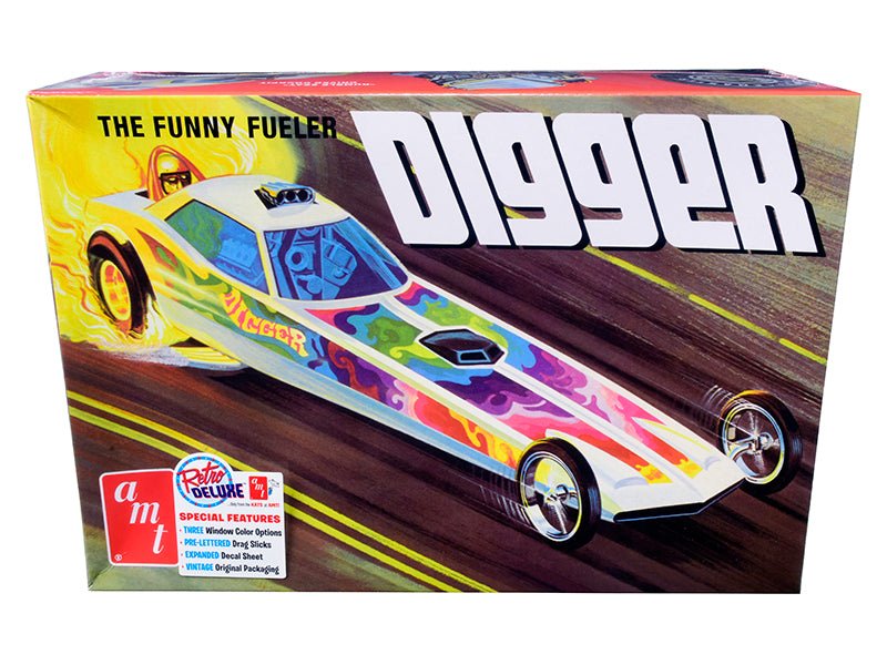 Skill 2 Model Kit Digger Dragster "The Funny Fueler" 1/25 Scale Model by AMT free shipping USA - Rapid Vehicles
