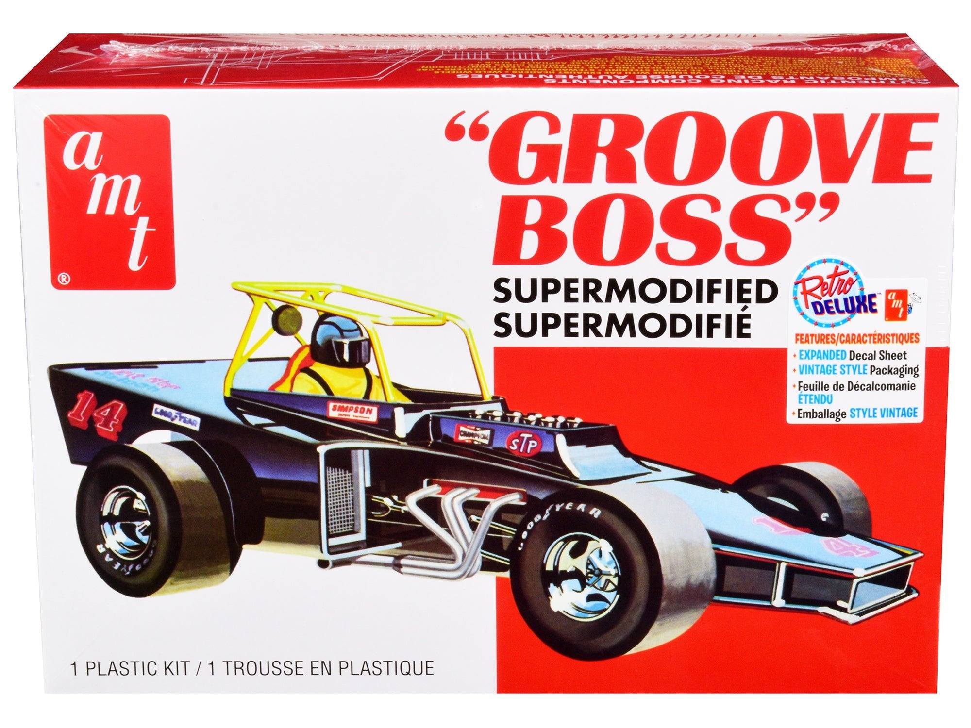 Skill 2 Model Kit "Groove Boss" Supermodified Racer 1/25 Scale Model by AMT free shipping USA - Rapid Vehicles