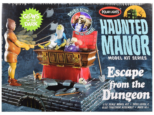 Skill 2 Model Kit Haunted Manor "Escape from the Dungeon" Diorama Set 1/12 Scale Model by Polar Lights free shipping USA - Rapid Vehicles