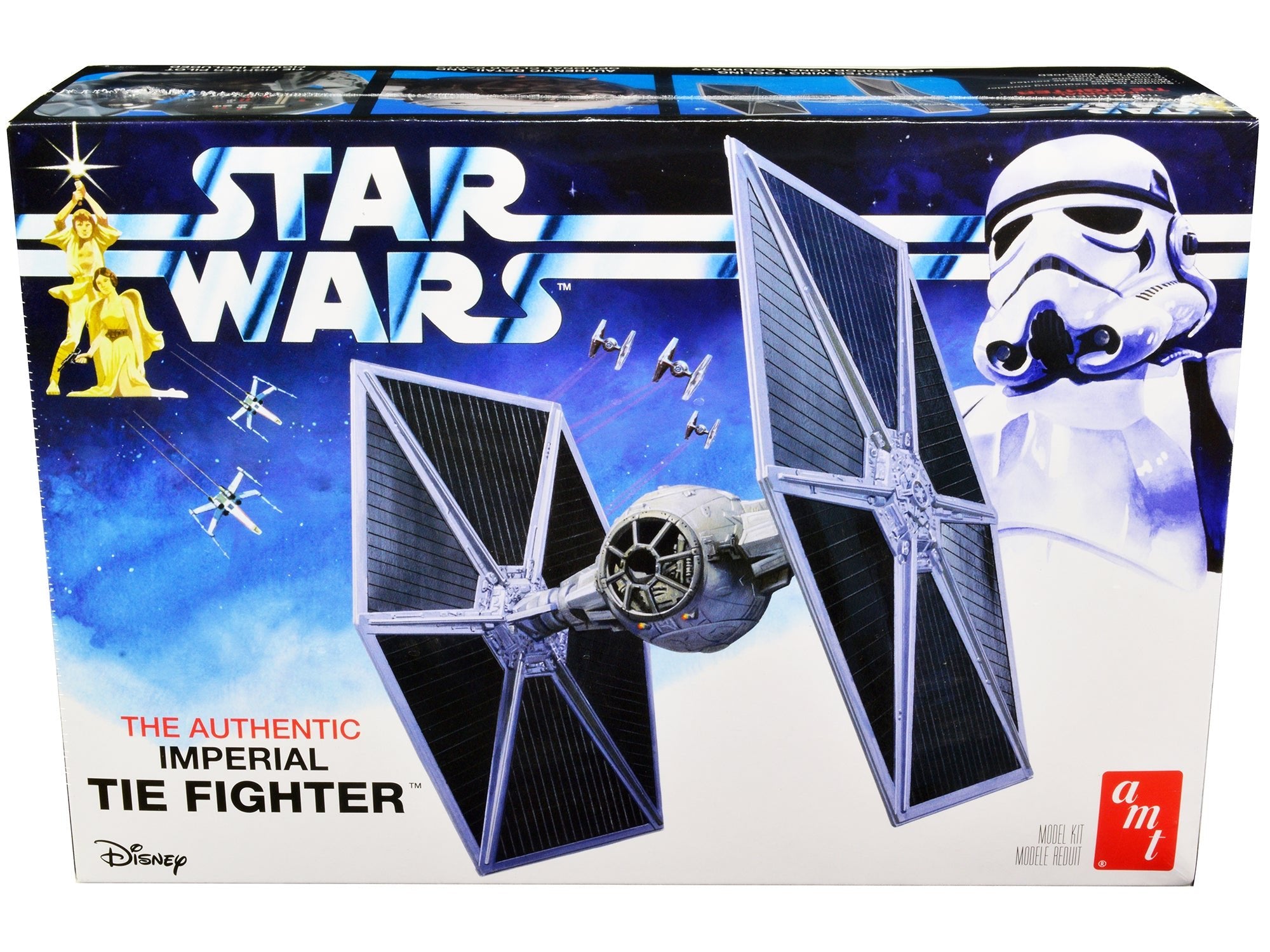 Skill 2 Model Kit Imperial Tie Fighter "Star Wars" (1977) Movie Model by AMT free shipping USA - Rapid Vehicles