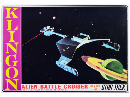 Skill 2 Model Kit "Klingon Warrior Empire" Alien Battle Cruiser "Star Trek" (1966 - 1969) TV Series 1/650 Scale Model by AMT free shipping USA - Rapid Vehicles