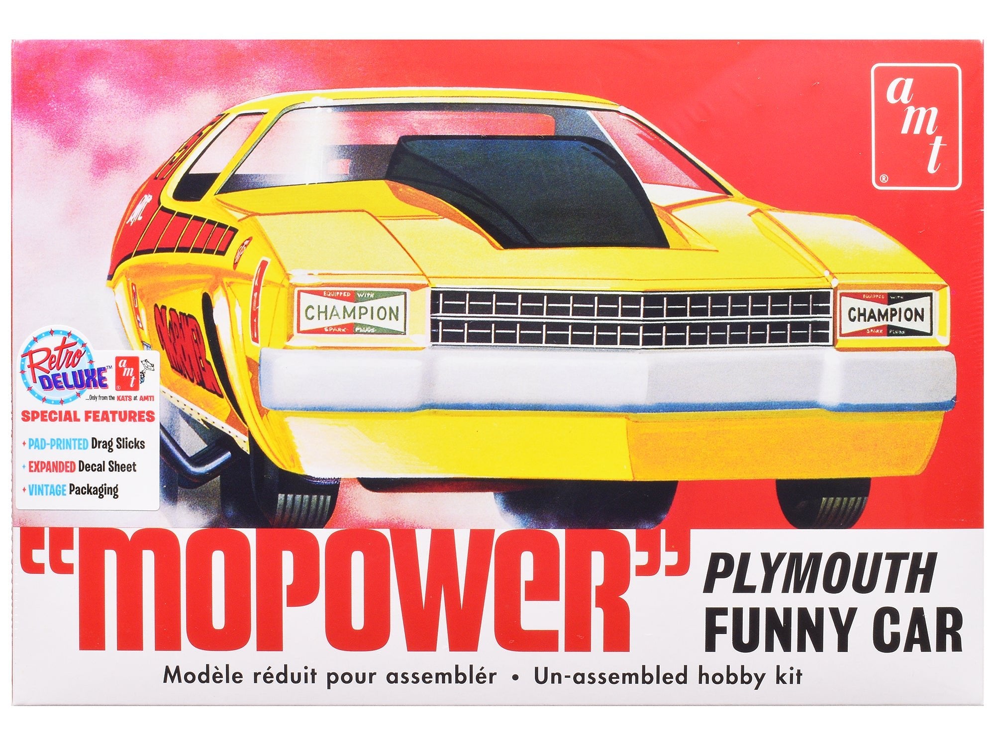 Skill 2 Model Kit Plymouth Funny Car "Mopower" 1/25 Scale Model by AMT free shipping USA - Rapid Vehicles