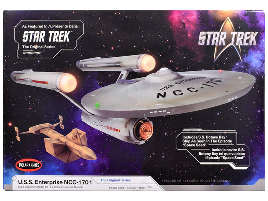 Skill 2 Model Kit U.S.S. Enterprise NCC - 1701 Spaceship "Star Trek" (1966) TV Series 1/1000 Scale Model by Polar Lights free shipping USA - Rapid Vehicles