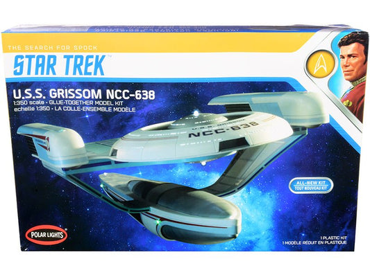 Skill 2 Model Kit U.S.S. Grissom NCC - 638 Starship "Star Trek III: The Search for Spock" (1984) Movie 1/350 Scale Model by Polar Lights free shipping USA - Rapid Vehicles