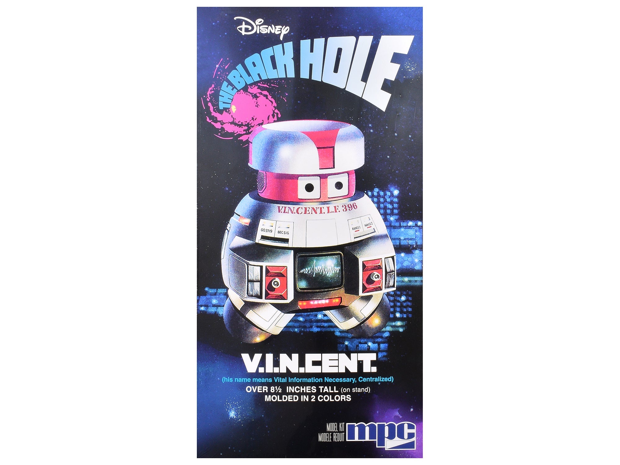 Skill 2 Model Kit V.I.N.CENT. Robot "The Black Hole" (1979) Movie 1/6 Scale Model by MPC free shipping USA - Rapid Vehicles