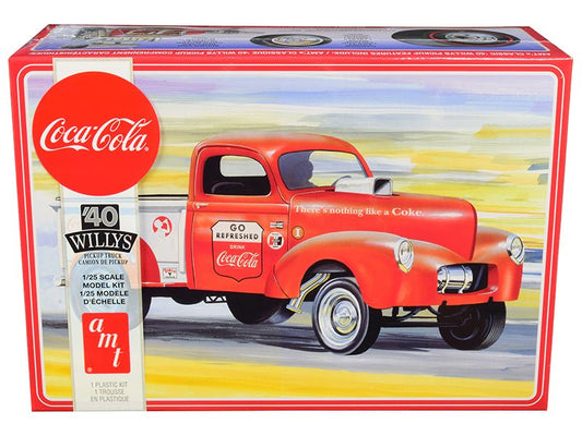 Skill 3 Model Kit 1940 Willys Gasser Pickup Truck "Coca - Cola" 1/25 Scale Model by AMT free shipping USA - Rapid Vehicles