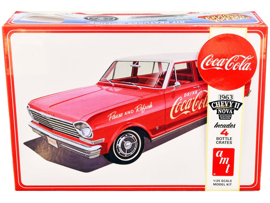 Skill 3 Model Kit 1963 Chevrolet II Nova Wagon "Coca - Cola" 1/25 Scale Model by AMT free shipping USA - Rapid Vehicles
