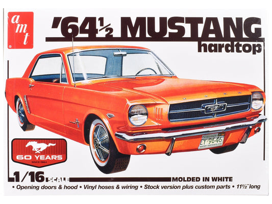 Skill 3 Model Kit 1964 1/2 Ford Mustang Coupe 60th Anniversary 1/16 Scale Model by AMT free shipping USA - Rapid Vehicles
