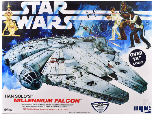 Skill 3 Model Kit Han Solo's Millennium Falcon "Star Wars: A New Hope" (1977) Movie 1/72 Scale Model by MPC free shipping USA - Rapid Vehicles