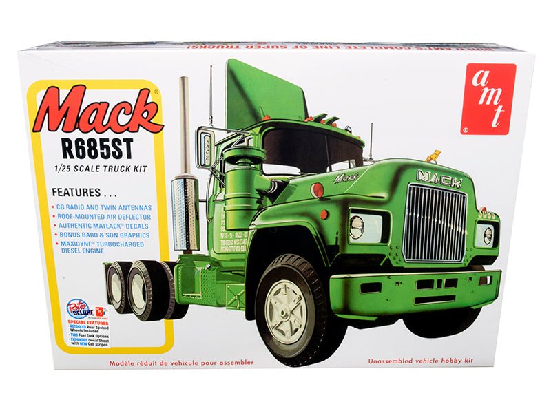 Skill 3 Model Kit Mack R685ST Semi Tractor Truck 1/25 Scale Model by AMT free shipping USA - Rapid Vehicles