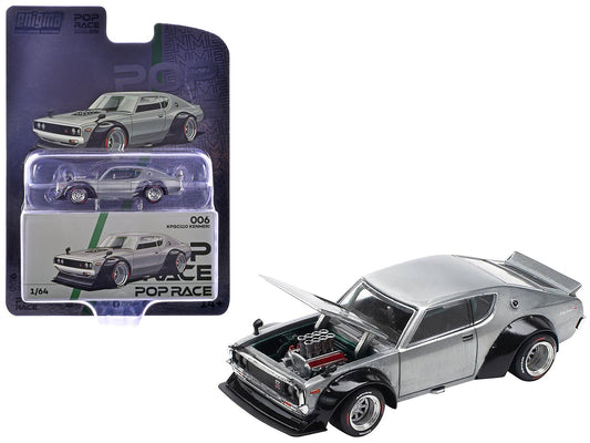Skyline KPGC110 "Kenmeri" RHD (Right Hand Drive) Raw Metal "Enigma Exclusive Edition" 1/64 Diecast Model Car by Pop Race free shipping USA - Rapid Vehicles