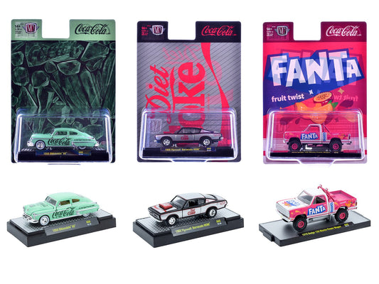 "Sodas" Set of 3 pieces Release 60 Limited Edition to 10000 pieces Worldwide 1/64 Diecast Model Cars by M2 Machines free shipping USA - Rapid Vehicles