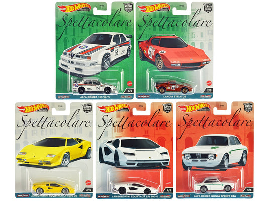 "Spettacolare" 5 piece Set "Car Culture" Series Diecast Model Cars by Hot Wheels free shipping USA - Rapid Vehicles