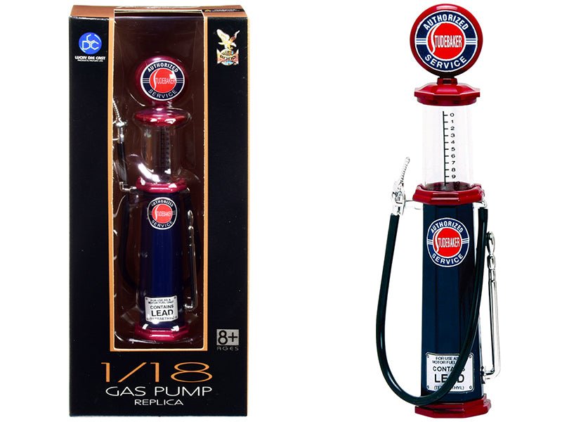 "Studebaker" Vintage Cylinder Gas Pump 1/18 Diecast Replica by Road Signature free shipping USA - Rapid Vehicles