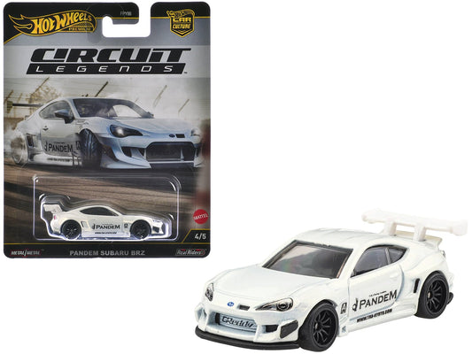 Subaru BRZ Pandem RHD (Right Hand Drive) White Metallic "Circuit Legends" Series Diecast Model Car by Hot Wheels free shipping USA - Rapid Vehicles