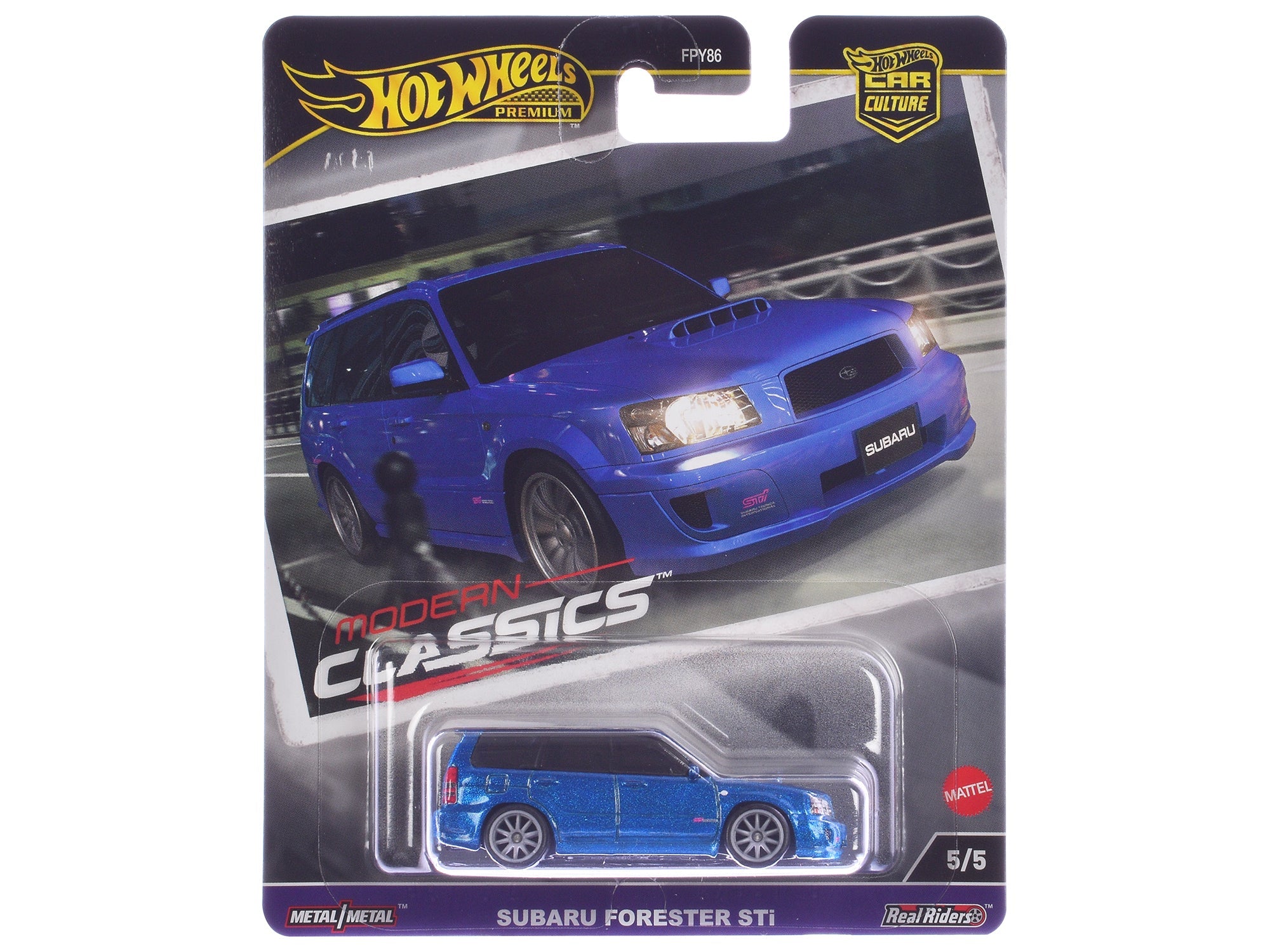 Subaru Forester STi Blue Metallic "Modern Classics" Series Diecast Model Car by Hot Wheels free shipping USA - Rapid Vehicles