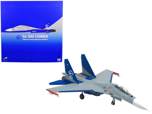 Sukhoi Su - 30LL Flanker - C Fighter Aircraft "Gromov Flight Research Institute Ramenskoye AB Russia" (1997) 1/72 Diecast Model by JC Wings free shipping USA - Rapid Vehicles