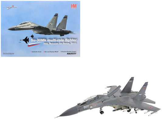 Sukhoi Su - 30Mk Flanker Fighter Aircraft "502" (2011) Russian Air Force "Air Power Series" 1/72 Diecast Model by Hobby Master free shipping USA - Rapid Vehicles