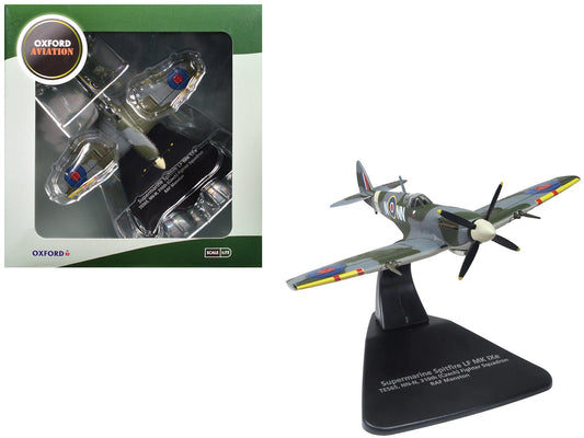 Supermarine Spitfire LF MK IXe Fighter Aircraft "TE565 10th (Czech) Fighter Squadron RAF Manston" Royal Air Force 1/72 Diecast Model Airplane by Oxford Diecast free shipping USA - Rapid Vehicles