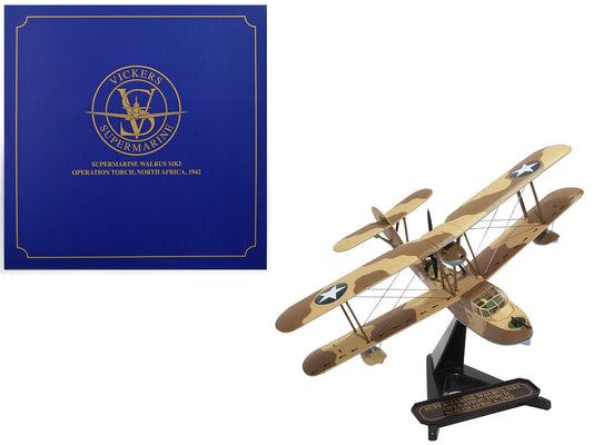 Supermarine Walrus MKI Aircraft "Operation Torch North Africa" (1942) Royal Air Force "Oxford Aviation" Series 1/72 Diecast Model Airplane by Oxford Diecast free shipping USA - Rapid Vehicles