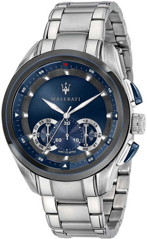 Maserati Traguardo Chronograph Stainless Steel Blue Dial Quartz R8873612014 100M Men's Watch - Premium  from Rapidvehicles - Just $369.99! Shop now at Rapidvehicles