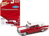 1957 Chevrolet Ambulance Kosmos Red and White with White Interior 1/64 Diecast Model Car by Johnny Lightning - Premium  from Rapidvehicles - Just $29.99! Shop now at Rapidvehicles