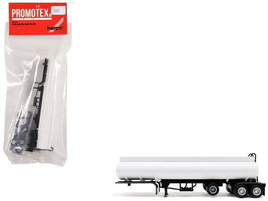 Tag - Axle Elliptical Tanker Trailer White 1/87 (HO) Plastic Model by Promotex free shipping USA - Rapid Vehicles