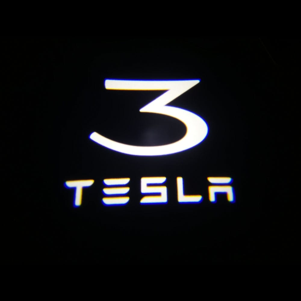 Tesla Model 3 Premium Door Puddle Lights Various Designs 2017–2023
