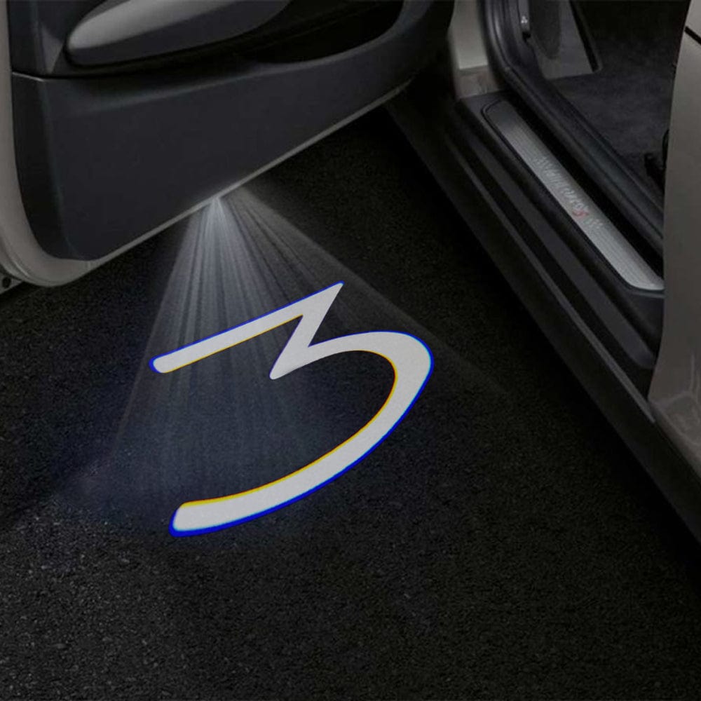 Tesla Model 3 Premium Door Puddle Lights Various Designs 2017–2023