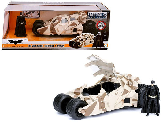 "The Dark Knight" Batmobile with Batman Diecast Figure Camouflage Version "DC Comics" Series 1/24 Diecast Model Car by Jada free shipping USA - Rapid Vehicles