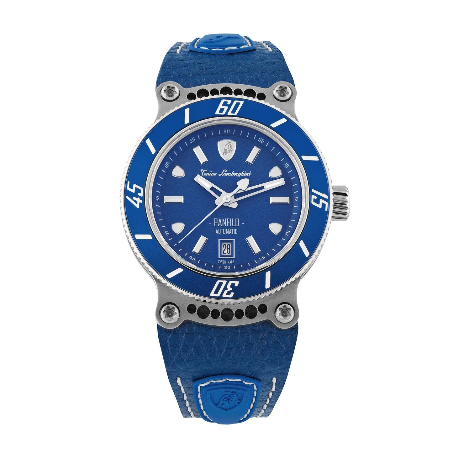 Tonino Lamborghini Men's 'PANFILO' Blue Dial Blue Leather Strap - Premium Watches from Rapidvehicles - Just $1470.59! Shop now at Rapidvehicles