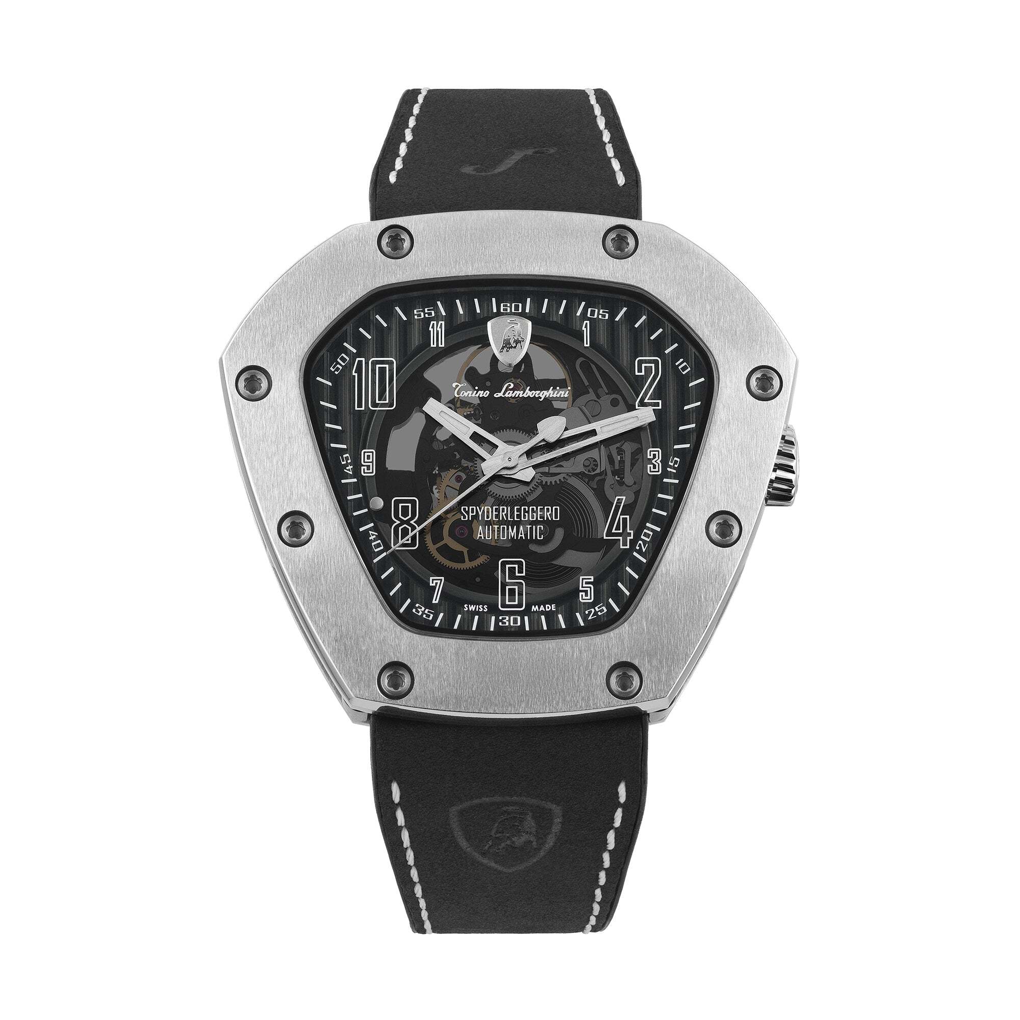 Tonino Lamborghini Men's 'SPYDERLEGGERO' Skeleton Dial Black Leather Strap Automatic Watch TLF-T06-1 - Premium Watches from Rapidvehicles - Just $2347.65! Shop now at Rapidvehicles