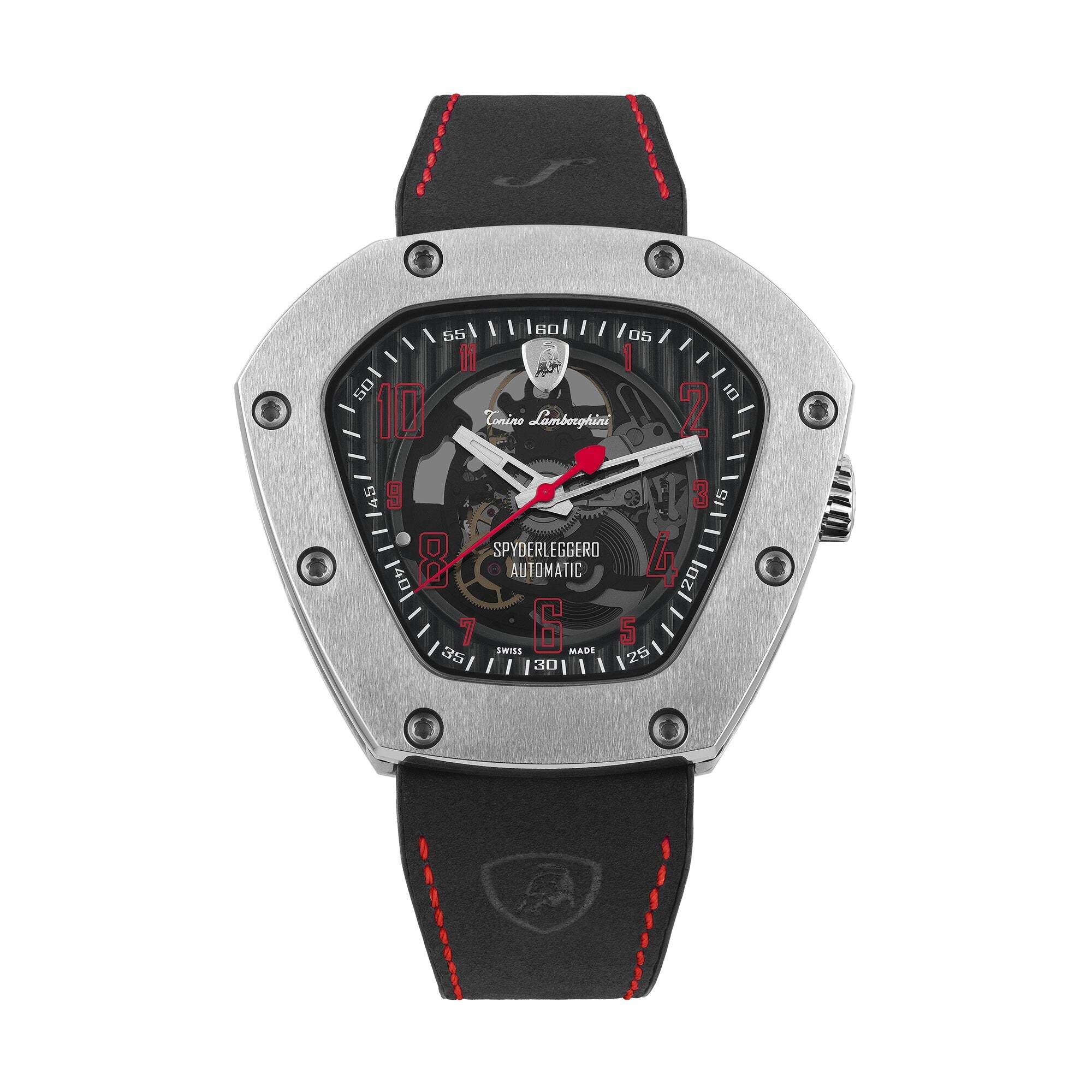 Tonino Lamborghini Men's 'SPYDERLEGGERO' Skeleton Dial Black Leather Strap Automatic Watch TLF-T06-2 - Premium Watches from Rapidvehicles - Just $2347.65! Shop now at Rapidvehicles