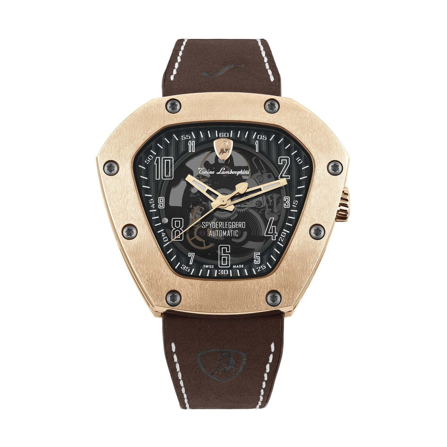 Tonino Lamborghini Men's 'SPYDERLEGGERO' Skeleton Dial Brown - Premium Watches from Rapidvehicles - Just $2536.19! Shop now at Rapidvehicles