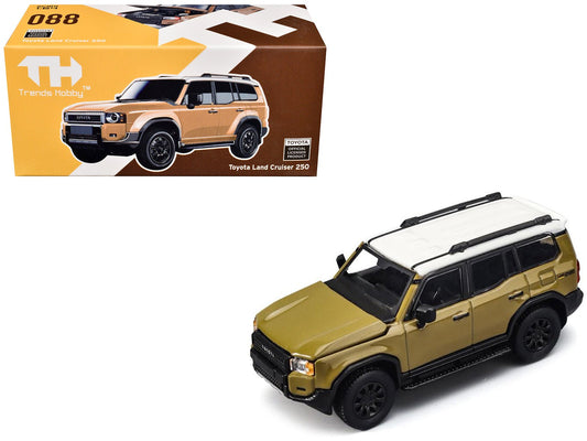 Toyota Land Cruiser 250 Sand with White Top 1/64 Diecast Model Car by Trends Hobby free shipping USA - Rapid Vehicles